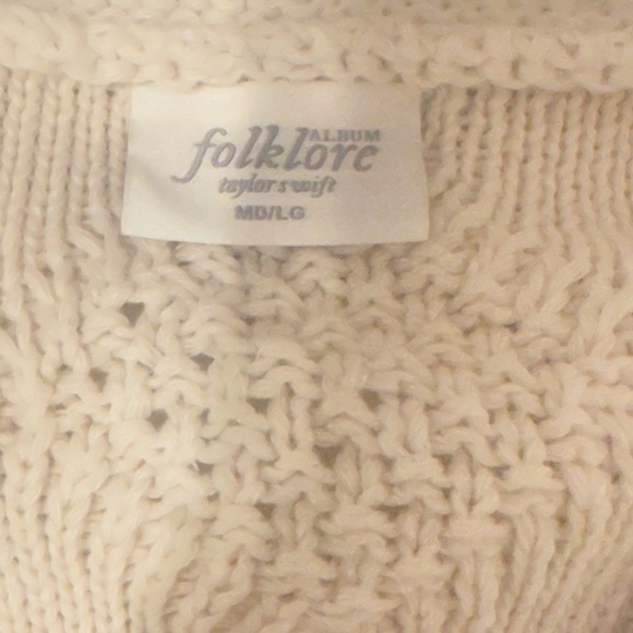 Taylor Swift Cardigan M/L 2024 Folklore Cardigan Size M/L New NWOT - Picture 5 of 9